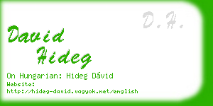 david hideg business card